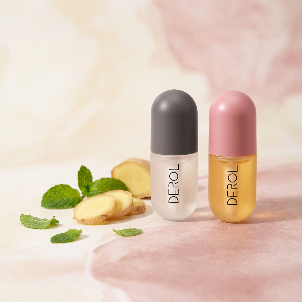 عبوتا DEROL Ginger وMint مع الزنجبيل وأوراق النعناع